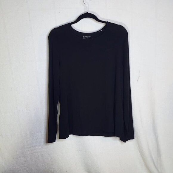 Chico's Black Rayon Span LS Neveah Scoop Neck Soft Top Chico Size 3 US XL 16 - Picture 12 of 16